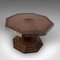 Antique Oak Revolving Table Top Platter 7