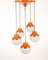 Vintage Orange Metal Ceiling Lamp, 1970s, Image 1