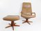 Cognac Leather Lounge Chair & Ottoman from Berg Furniture, 1970s, Set of 2 15
