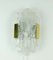 Mid-Century Ice Glass & Brass Shell-Shaped Sconce, 1970s, Image 8