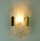 Mid-Century Ice Glass & Brass Shell-Shaped Sconce, 1970s 6