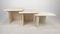 Tables Gigognes en Travertin, Italie, 1980s, Set de 3 1