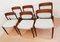 Model 75 Dining Chairs by Niels Otto Møller for J.L. Møllers, 1960s, Set of 6 5