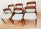 Model 75 Dining Chairs by Niels Otto Møller for J.L. Møllers, 1960s, Set of 6, Image 5