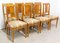 Empire Style French Elm Dining Chairs, 1920s, Set of 8 2