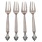 Pastry Forks in Sterling Silver by Georg Jensen Acanthus, 1933-1944, Set of 4 1