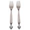 Children's Forks in Sterling Silver by Georg Jensen Acanthus, Set of 2 1