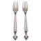 Children's Forks in Sterling Silver by Georg Jensen Acanthus, Set of 2, Image 1
