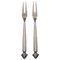 Cold Meat Forks in Sterling Silver by Georg Jensen Acanthus, Set of 2 1
