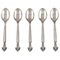 Coffee Spoons in Sterling Silver by Georg Jensen Acanthus, Set of 5 1
