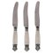 Fruit Knives in Sterling Silver and Stainless Steel by Georg Jensen Acanthus, Set of 3 1