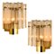 Clear Glass and Brass Wall Lights by J. T. Kalmar, Austria, 1960s, Set of 2, Image 1