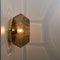 Geometric Smoked Glass and Brass Flush Mount / Wall Light from Limburg 14