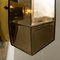 Geometric Smoked Glass and Brass Flush Mount / Wall Light from Limburg 12