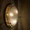 Wandlampe aus Messing & geblasenem Murano Glas, 1960er 9