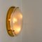 Brass and Blown Murano Glass Wall Light / Flush Mount, 1960s 7