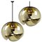 Smoked Glass Light Fixtures from Koch & Lowy, 1970s, Set of 2, Image 1