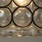 Runde Eisen und Bubble Glas Wandlampe von Glashütte, 1960er 4