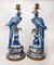 Gilt Brass Porcelain Parrot Standing Candlesticks, Set of 2 2