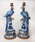 Gilt Brass Porcelain Parrot Standing Candlesticks, Set of 2, Image 2