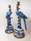 Gilt Brass Porcelain Parrot Standing Candlesticks, Set of 2 6