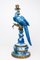 Gilt Brass Porcelain Parrot Standing Candlesticks, Set of 2 18