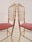 Italian Brass Chairs from Chiavari Upholstered in Pink Velvet, Set of 2, Image 7