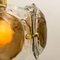 Brass and Brown Glass Blown Murano Glass Light Fixtures, Set of 3 18