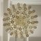 Venini Metal Blown Glass Ceiling Lamp, 1960s 9