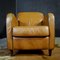 Vintage Light Brown Leather Armchair 4