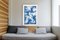 Line Konturen mit Farbverlauf, Monotype Blue Tones Prints, Avantgarde Stil, 2021 6