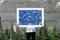 Stampa geometrica triangoli, Cyanotype in strati di carta blu, 2021, Immagine 2