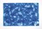 Geometrischer Musterdruck mit Dreiecken, Cutout Layer Paper Cyanotypie In Blue Tones, 2021 1