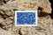 Geometrischer Musterdruck mit Dreiecken, Cutout Layer Paper Cyanotypie In Blue Tones, 2021 6