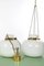 White Glass Continental Pendant Lights, Set of 2 4