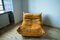 Vintage Goldenrod Togo Living Room Set by Michel Ducaroy for Ligne Roset, 1970s, Set of 3 4
