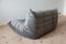 Elephant Grey Velvet Togo Corner Chair, 2- and 3-Seat Sofa by Michel Ducaroy for Ligne Roset, Set of 3, Image 17