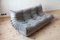 Elephant Grey Velvet Togo Corner Chair, 2- and 3-Seat Sofa by Michel Ducaroy for Ligne Roset, Set of 3 22