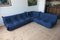 Blue Togo Living Room Set by Michel Ducaroy for Ligne Roset, 1970s, Set of 3 1