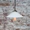 Mid-Century French Opaline Glass & Brass Ceiling Lamp 4