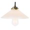 Mid-Century French Opaline Glass & Brass Ceiling Lamp 7