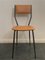 Stackable Synthetic Leather and Metal Dining Chairs, 1950s, Set of 6 1