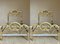 French Gold Brass and Bronze Twin Size Headboards, 1950s, Set of 2 1