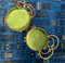 Rope and Tassel Chairs in Golden Patina and Green Velvet, 1970s, Set of 2, Image 5
