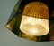 Scandinavian Glass & Brass Ceiling Lamp by Carl Fagerlund for Orrefors, 1960s 4