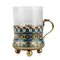 Antique Silver Gilt and Enamel Tea Glass Holder by Andrei Bragin 1