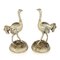 German Solid Silver Gilt Ostrich Figures, Set of 2 1