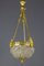 French Neoclassical Style Bronze and Crystal Glass Chandelier, 1920s 13