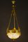 Lámpara de araña francesa estilo neoclásico de bronce y cristal, años 20, Imagen 4