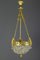 French Neoclassical Style Bronze and Crystal Glass Chandelier, 1920s 2